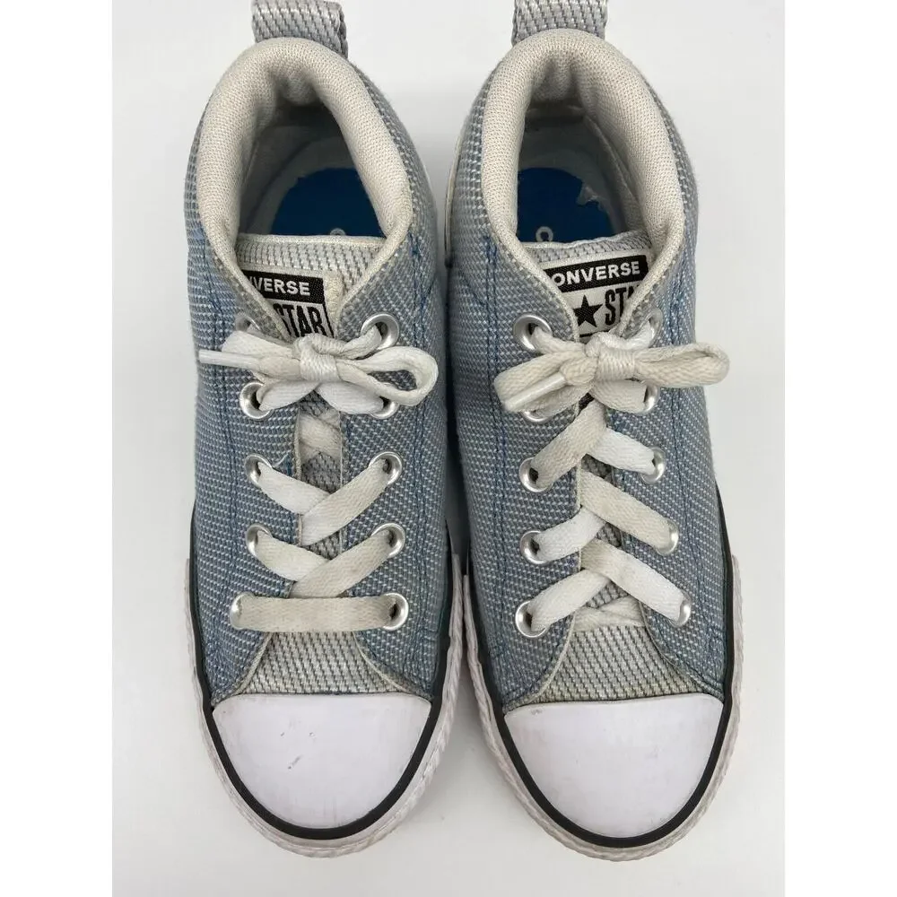 Converse Chuck‎ Taylor Youth Sz 1 All Star High Top Sneakers Unisex Gray/White